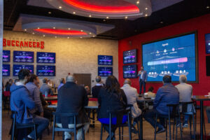 Speaker presenting at NextPath Microsoft enterprise event