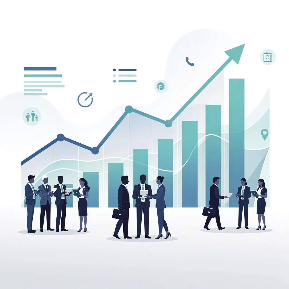 Mid-Year Hiring Trends H2 2026 Professional data visualization representing workforce hiring trends and growth in technology, healthcare, and finance sectors for H2 2026